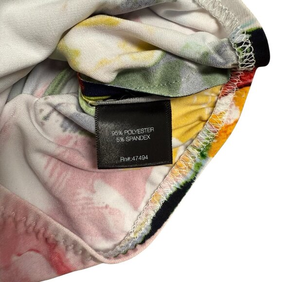NORMA KAMALI RASHGUARD BODYSUIT WATERMELON SPLASH SIZE L ARTSY COLORFUL ZIP - Picture 5 of 8